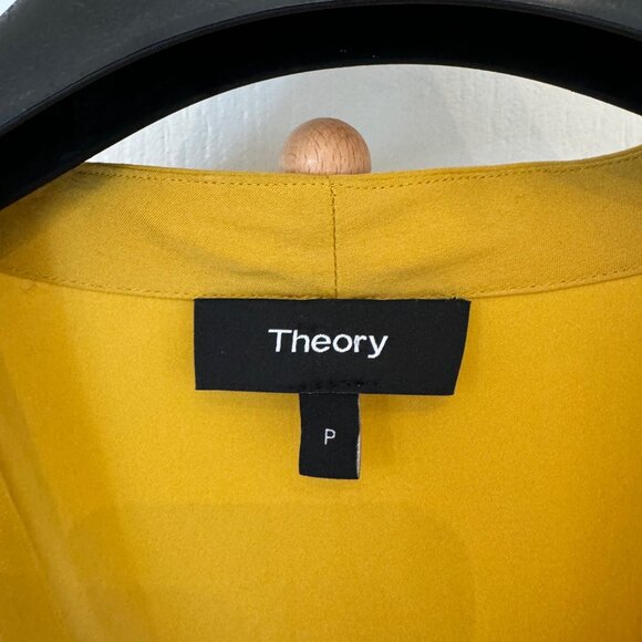 Theory Mustard Yellow Blouse - Picture 3 of 4